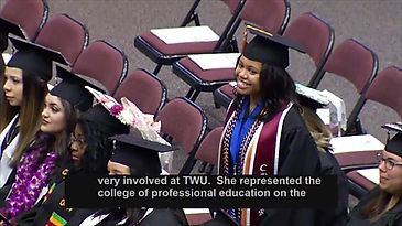 Haley Taylor Schlitz Graduation From TWU 2019 Chancellor Feyten